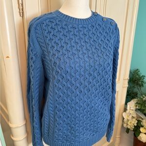 Tory Burch Blue Cable Knit Sweater